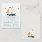 Kute zweefboogboeien voor Baby shower Informatiekaartje (Voorkant / Achterkant)