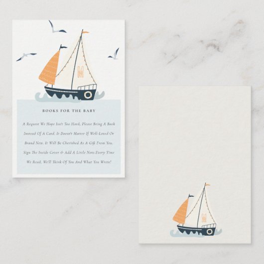 Kute zweefboogboeien voor Baby shower Informatiekaartje (Voorkant / Achterkant)