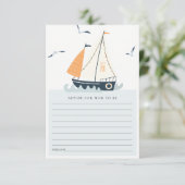 Kute zweefboot advies voor Baby shower Informatiekaartje (Staand voorkant)
