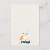 Kute zweefboot advies voor Baby shower Informatiekaartje (Achterkant)