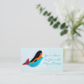 Kute zwemmermaid visitekaartje (Staand voorkant)