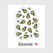 Kute zwerm van de Cartoon honingbijen Sticker (Vel)