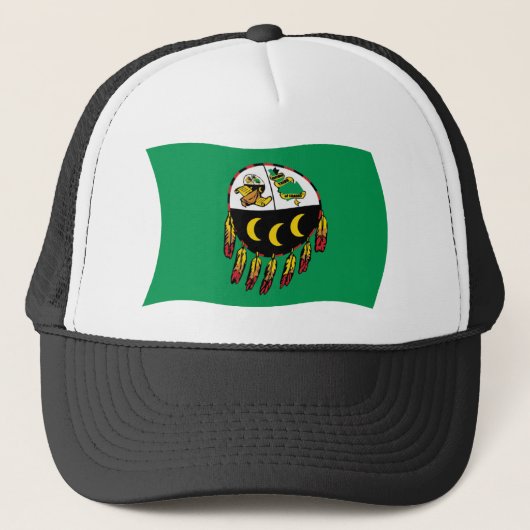 Kutenai Stam Vlag Hoed Trucker Pet (Voorkant)