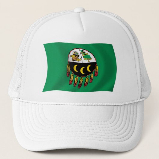 Kutenai Stam Vlag Hoed Trucker Pet (Voorkant)