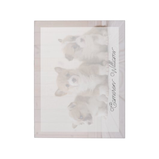 Kutest Baby Animals | 3 Baby Corgis Notitieblok (Linkerzijde)