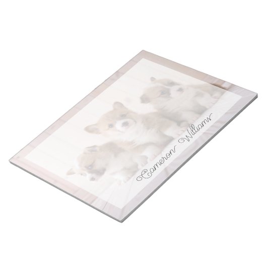 Kutest Baby Animals | 3 Baby Corgis Notitieblok (Schuin)