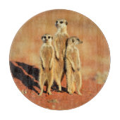 Kutest Baby Animals | 3 Meerkat Snijplank (Voorkant)