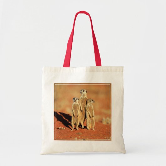 Kutest Baby Animals | 3 Meerkat Tote Bag (Voorkant)