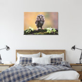 Kutest Baby Animals | A Baby Owl Canvas Afdruk (Insitu (Slaapkamer))