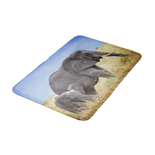 Kutest Baby Animals | Afrikaanse olifant en moeder Badmat (Gekanteld)