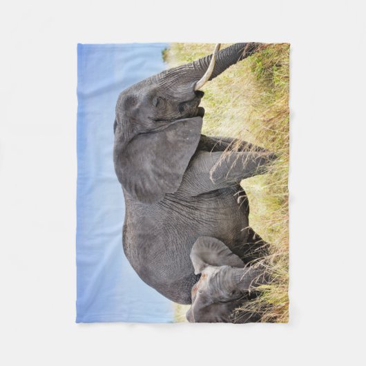 Kutest Baby Animals | Afrikaanse olifant en moeder Fleece Deken (Voorkant)
