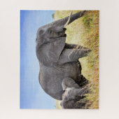 Kutest Baby Animals | Afrikaanse olifant en moeder Legpuzzel (Verticaal)