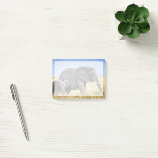 Kutest Baby Animals | Afrikaanse olifant en moeder Post-it® Notes (Kantoor)
