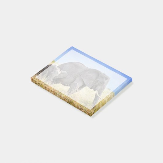 Kutest Baby Animals | Afrikaanse olifant en moeder Post-it® Notes (Schuin)