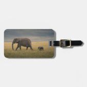 Kutest Baby Animals | Afrikaanse olifantenfamilie Bagagelabel (Voorkant horizontaal)