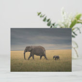 Kutest Baby Animals | Afrikaanse olifantenfamilie Bedankkaart (Staand voorkant)