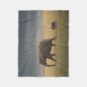 Kutest Baby Animals | Afrikaanse olifantenfamilie Fleece Deken (Voorkant)