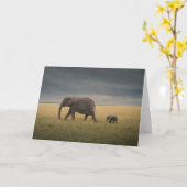 Kutest Baby Animals | Afrikaanse olifantenfamilie Kaart (Gele Bloem)