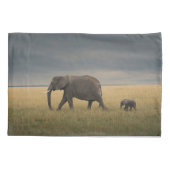 Kutest Baby Animals | Afrikaanse olifantenfamilie Kussensloop (Achterkant)