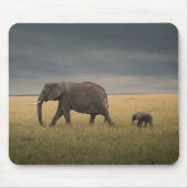 Kutest Baby Animals | Afrikaanse olifantenfamilie Muismat (Voorkant)