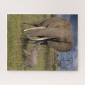 Kutest Baby Animals | Amama-olifant met Baby Legpuzzel (Horizontaal)