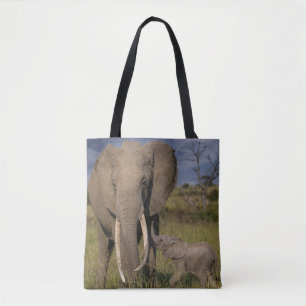 Kutest Baby Animals   Amama-olifant met Baby Tote Bag