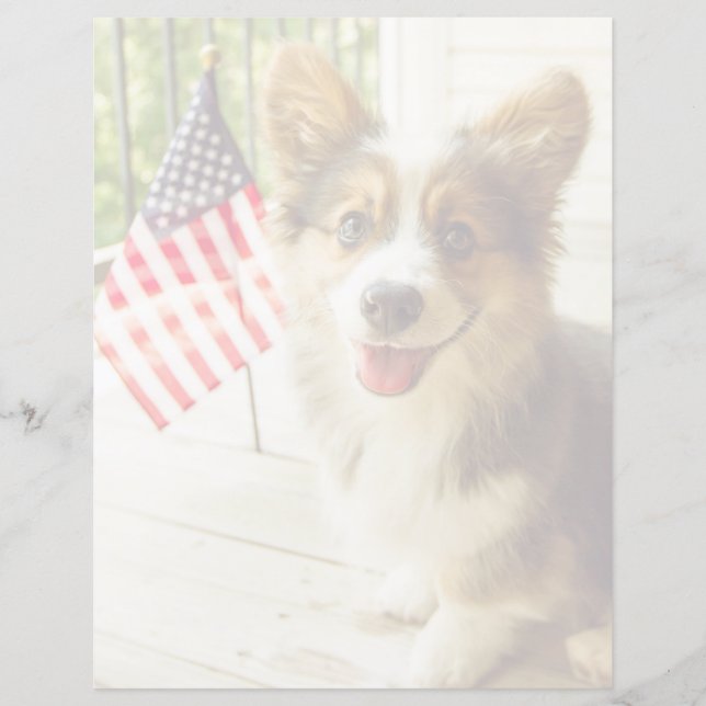 Kutest Baby Animals | Amerikaanse vlag Corgi (Voorkant)