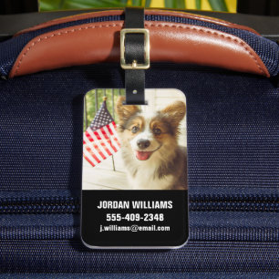 Kutest Baby Animals   Amerikaanse vlag Corgi Bagagelabel