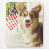 Kutest Baby Animals | Amerikaanse vlag Corgi Muismat (Voorkant)