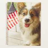 Kutest Baby Animals | Amerikaanse vlag Corgi Planner (Voorkant)