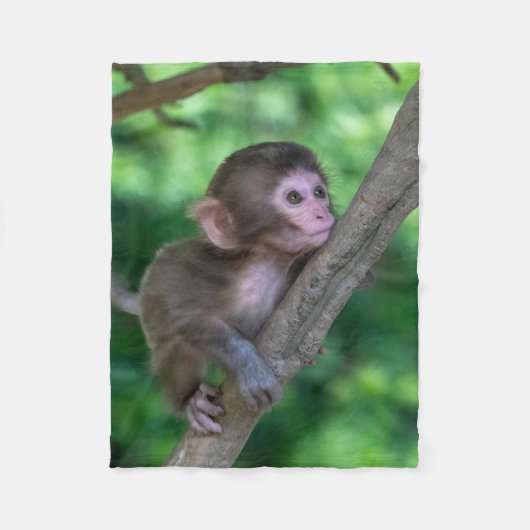 Kutest Baby Animals | Baby aap Fleece Deken (Voorkant)