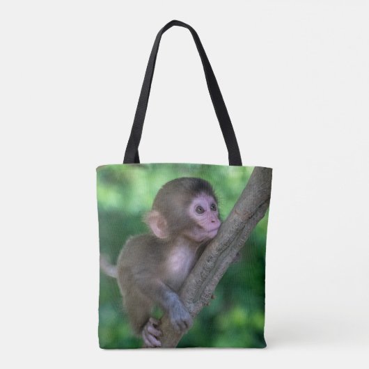 Kutest Baby Animals | Baby aap Tote Bag (Achterkant)
