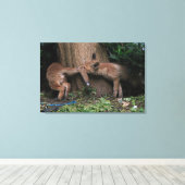 Kutest Baby Animals | Baby afspelen Canvas Afdruk (Insitu (Houten vloer))