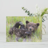 Kutest Baby Animals | Baby Bruine Beer Cub Bedankkaart (Staand voorkant)