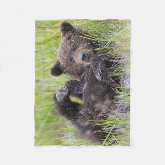 Kutest Baby Animals | Baby Bruine Beer Cub Fleece Deken (Voorkant)