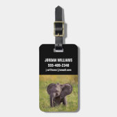 Kutest Baby Animals | Baby Elephant Kenia Africa Bagagelabel (Voorkant verticaal)