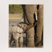 Kutest Baby Animals | Baby Elephant & Mama Legpuzzel (Verticaal)