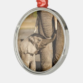 Kutest Baby Animals | Baby Elephant & Mama Metalen Ornament (Links)