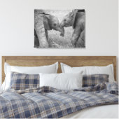 Kutest Baby Animals | Baby Elephants-groet Canvas Afdruk (Insitu (Slaapkamer))