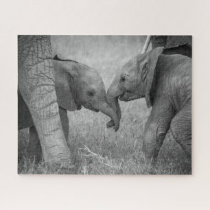 Kutest Baby Animals Baby Elephants-groet Legpuzzel
