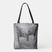 Kutest Baby Animals | Baby Elephants-groet Tote Bag (Achterkant)