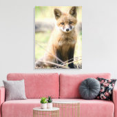 Kutest Baby Animals | Baby Fox Canvas Afdruk (Insitu (Woonkamer))