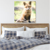 Kutest Baby Animals | Baby Fox Canvas Afdruk (Insitu (Slaapkamer))
