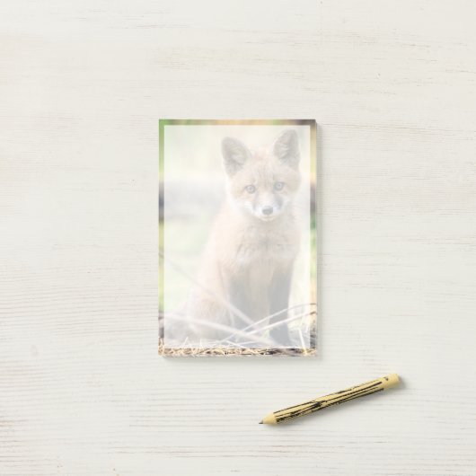 Kutest Baby Animals | Baby Fox Post-it® Notes (Op bureau)