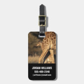 Kutest Baby Animals | Baby Giraffe en ouder Bagagelabel (Voorkant verticaal)
