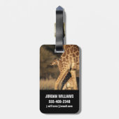 Kutest Baby Animals | Baby Giraffe en ouder Bagagelabel (Achterkant verticaal)