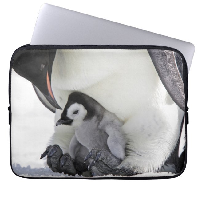 Kutest Baby Animals | Baby keizer Penguin Laptop Sleeve (Voorkant)