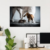 Kutest Baby Animals | Baby Kitten en Dog Poster (Thuiskantoor)
