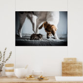 Kutest Baby Animals | Baby Kitten en Dog Poster (Keuken)