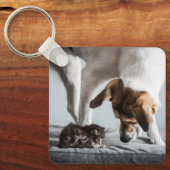 Kutest Baby Animals | Baby Kitten en Dog Sleutelhanger (Voorkant)